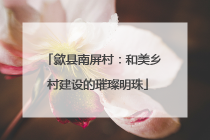 歙县南屏村：和美乡村建设的璀璨明珠