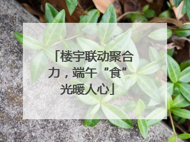 楼宇联动聚合力，端午“食”光暖人心
