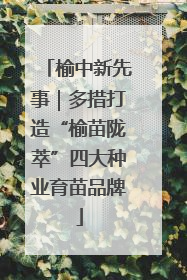 榆中新先事｜多措打造“榆苗陇萃”四大种业育苗品牌