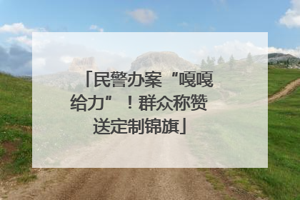 民警办案“嘎嘎给力”！群众称赞送定制锦旗