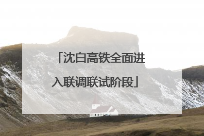沈白高铁全面进入联调联试阶段