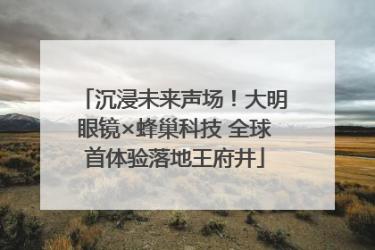 沉浸未来声场！大明眼镜×蜂巢科技 全球首体验落地王府井