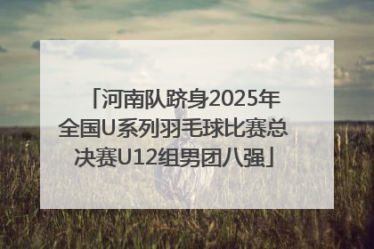 河南队跻身2025年全国U系列羽毛球比赛总决赛U12组男团八强