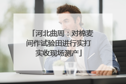 河北曲周：对棉麦间作试验田进行实打实收现场测产