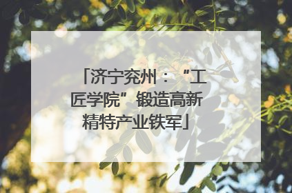 济宁兖州：“工匠学院”锻造高新精特产业铁军
