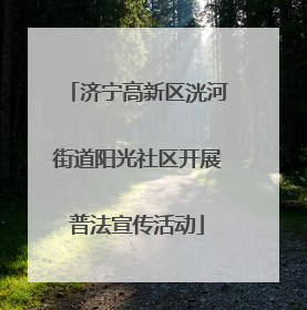 济宁高新区洸河街道阳光社区开展普法宣传活动