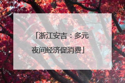 浙江安吉：多元夜间经济促消费