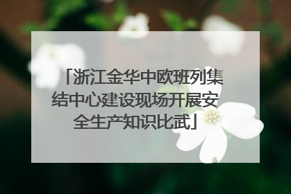 浙江金华中欧班列集结中心建设现场开展安全生产知识比武