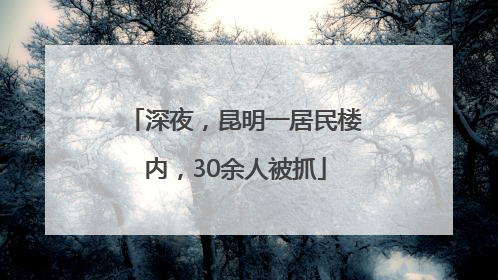 深夜，昆明一居民楼内，30余人被抓