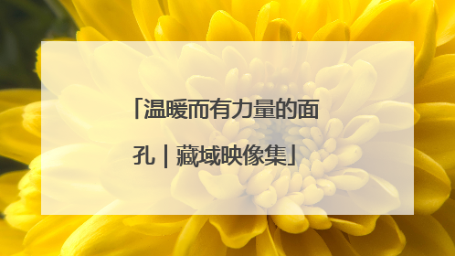 温暖而有力量的面孔｜藏域映像集