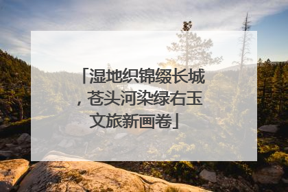 湿地织锦缀长城，苍头河染绿右玉文旅新画卷