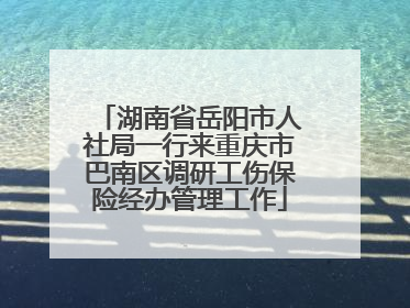 湖南省岳阳市人社局一行来重庆市巴南区调研工伤保险经办管理工作