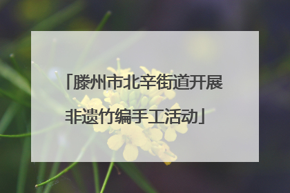 滕州市北辛街道开展非遗竹编手工活动