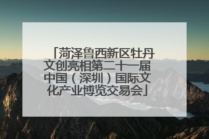 菏泽鲁西新区牡丹文创亮相第二十一届中国（深圳）国际文化产业博览交易会