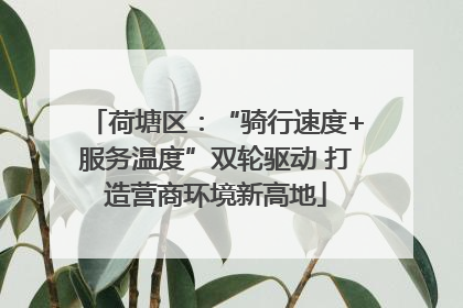 荷塘区：“骑行速度+服务温度”双轮驱动 打造营商环境新高地