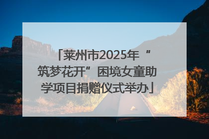 莱州市2025年“筑梦花开”困境女童助学项目捐赠仪式举办