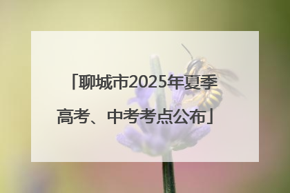聊城市2025年夏季高考、中考考点公布