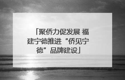 聚侨力促发展 福建宁德推进“侨见宁德”品牌建设
