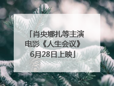 肖央娜扎等主演电影《人生会议》6月28日上映