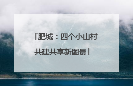 肥城：四个小山村共建共享新图景