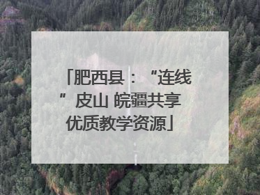 肥西县：“连线”皮山 皖疆共享优质教学资源