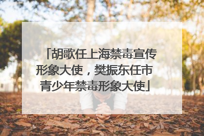胡歌任上海禁毒宣传形象大使，樊振东任市青少年禁毒形象大使
