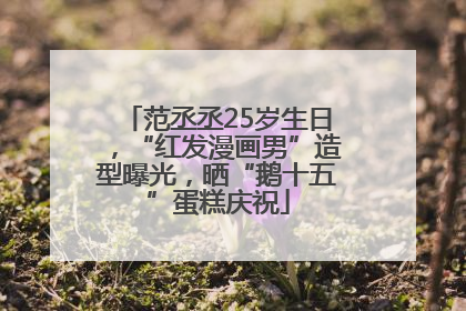 范丞丞25岁生日，“红发漫画男”造型曝光，晒“鹅十五”蛋糕庆祝