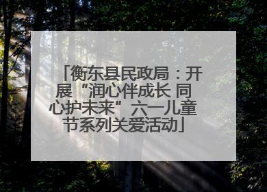 衡东县民政局：开展“润心伴成长 同心护未来”六一儿童节系列关爱活动