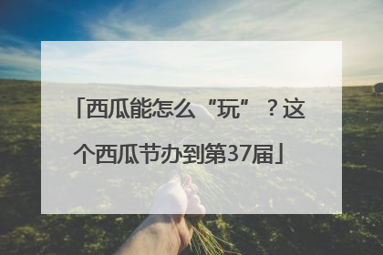 西瓜能怎么“玩”？这个西瓜节办到第37届