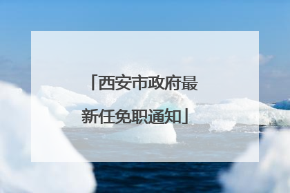 西安市政府最新任免职通知