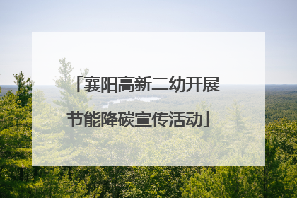 襄阳高新二幼开展节能降碳宣传活动