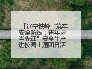 辽宁铁岭“筑牢安全防线，青年勇当先锋”安全生产进校园主题团日活动举行
