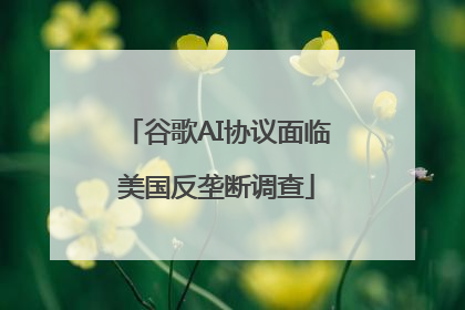 谷歌AI协议面临美国反垄断调查