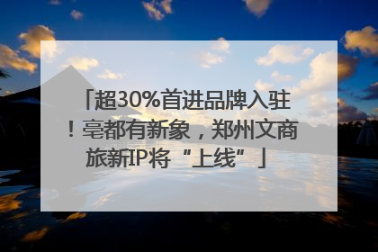 超30%首进品牌入驻！亳都有新象，郑州文商旅新IP将“上线”