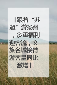 跟着“苏超”游扬州，多重福利迎客流，文旅名城接待游客量同比激增