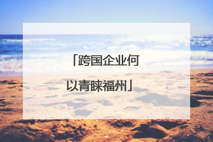 跨国企业何以青睐福州