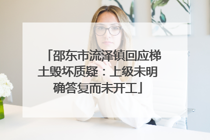 邵东市流泽镇回应梯土毁坏质疑：上级未明确答复而未开工