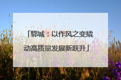 郓城：以作风之变撬动高质量发展新跃升