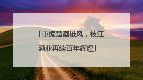 重振楚酒雄风，枝江酒业再续百年辉煌