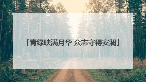 青绿映满月华 众志守得安澜
