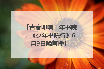 青春叩响千年书院，《少年书院行》6月9日晚首播
