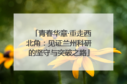 青春华章·重走西北角：见证兰州科研的坚守与突破之路