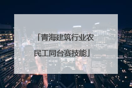 青海建筑行业农民工同台赛技能