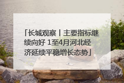 长城观察丨主要指标继续向好 1至4月河北经济延续平稳增长态势
