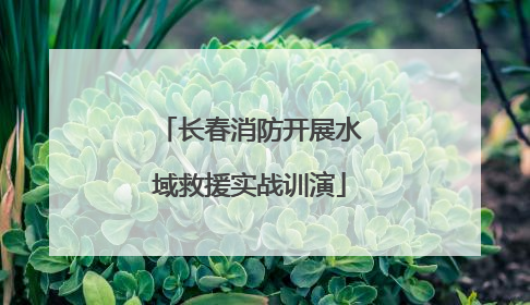 长春消防开展水域救援实战训演