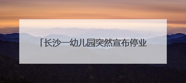 长沙一幼儿园突然宣布停业家长排队退费，有员工合同到期仍坚持工作，多部门介入