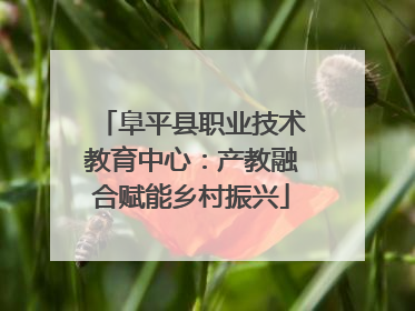 阜平县职业技术教育中心：产教融合赋能乡村振兴