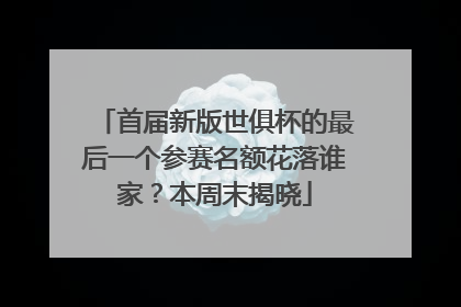 首届新版世俱杯的最后一个参赛名额花落谁家？本周末揭晓