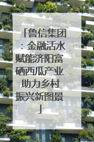 鲁信集团：金融活水赋能济阳富硒西瓜产业 助力乡村振兴新图景