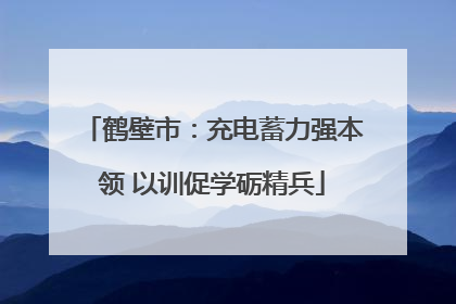 鹤壁市：充电蓄力强本领 以训促学砺精兵